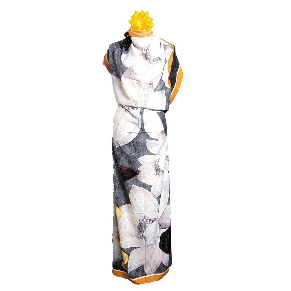 NWT Double-Sided Silk Scarf 27"x70" Long Rectangle Shawl Wrap 3303 - Picture 3 of 7